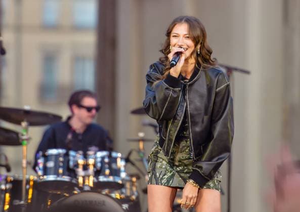 EURO 2024, Leony at the opening of the fan zone at the Brandenburg Gate in Berlin