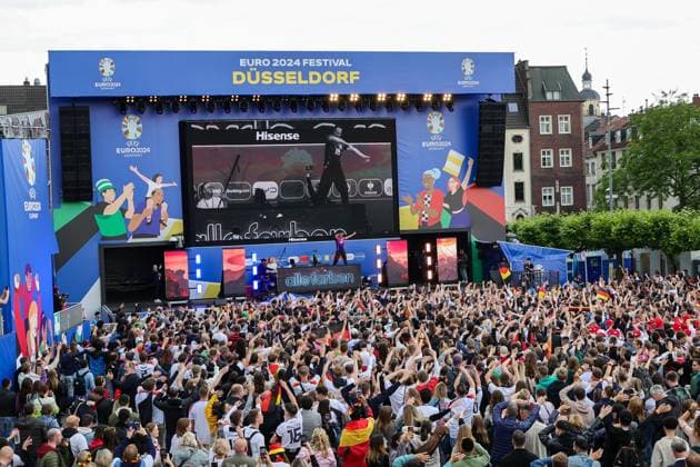 NRW, Euro 2024, impressions from the fan zone in Düsseldorf