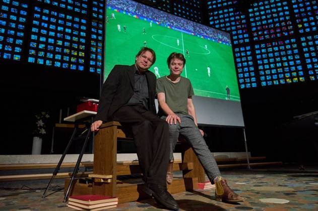 EURO 2024, Germany - Scotland, public viewing in the Kaiser Wilhelm Memorial Church in Berlin