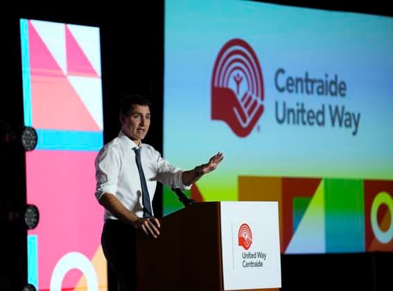 Canada, Justin Trudeau at United Way conference in Ottawa