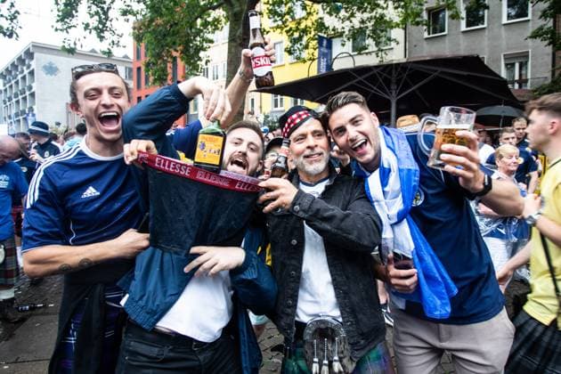 EURO 2024, Scottish fans in Cologne city centre