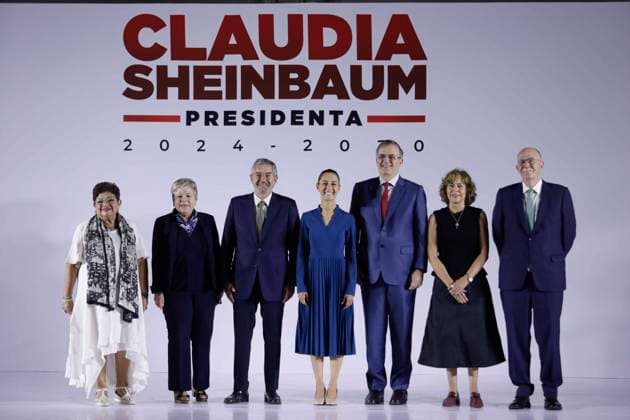 Mexico, Claudia Sheinbaum and the members of the official cabinet of the presidency