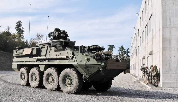 Ukraine conflict, USA probably preparing deliveries of Stryker infantry fighting vehicles, archive photos