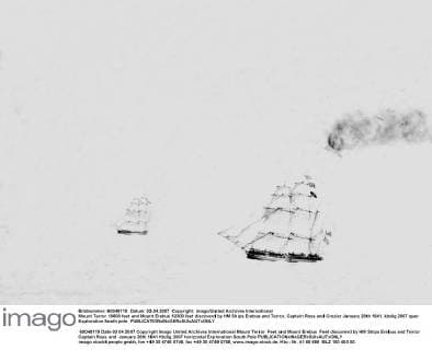 IMAGO International History, Antarctic Expeditions, James Clark Ross, discovery of Mount Erebus and Mount Terror 1839-1843
