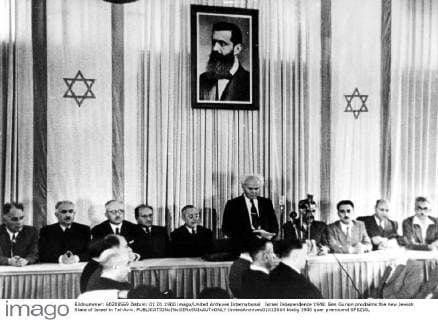 75 years of the founding of the State of Israel - Founding of the State of Israel on 14 May 1948