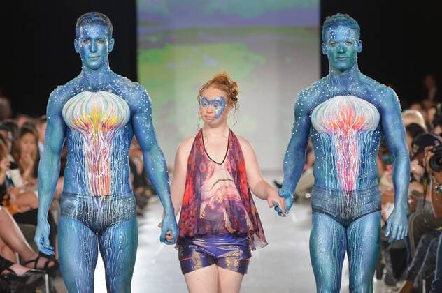Model with Down's Syndrome Madeline Stuart at New York Fashion Week
