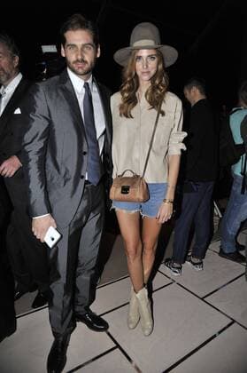 Milan Fashion Week - Michelle Hunziker and Tomaso Trussardi at Trussardi Fashion Show