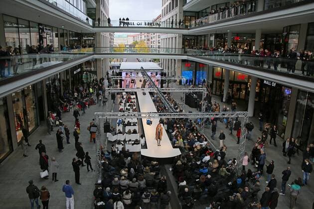 Fashion show at the Mall of Berlin