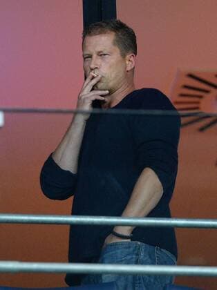 Til Schweiger attends a football match in Sinsheim