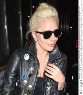 Lady Gaga outside music studio in London