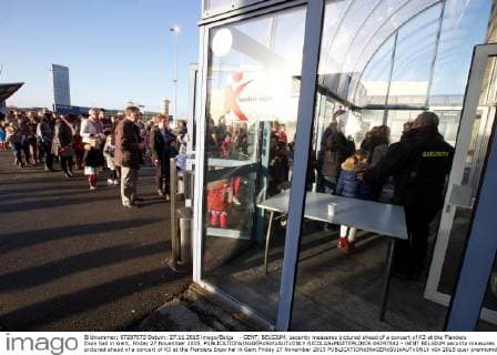 Danger of terrorism - security measures before concert in Ghent