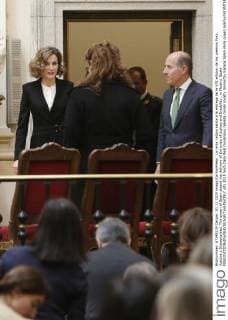 Queen Letizia of Spain at an award ceremony in Madrid