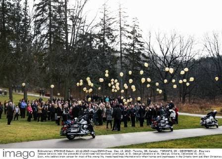 Funeral Evan Leversage in St. George, Canada