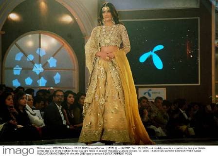 Nabila fashion show at the Telenor Fashion Bridal Couture Week in Lahore