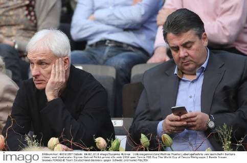 Sigmar Gabriel visits the Tennis FED Cup