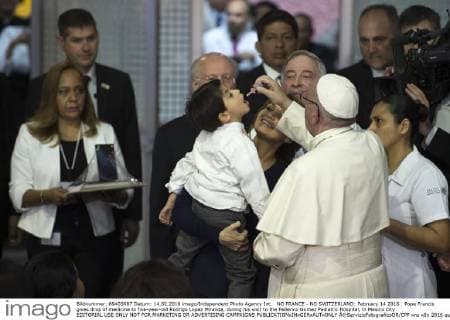 Pope Francis visits children's hospital in Mexico City