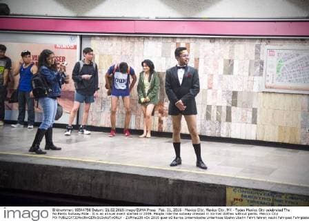 No Pants Subway Ride in Mexico City