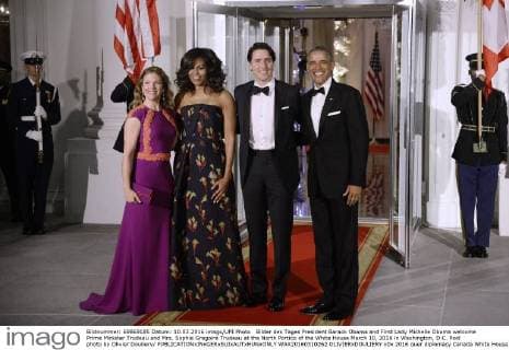 USA Canada: Obama and Trudeau families meet at the White House