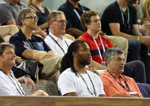 Bill Gates at the tennis tournament in Indian Wells