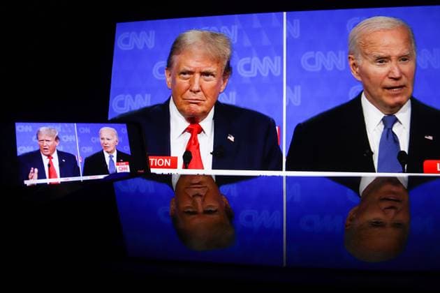 USA, 2024 Election, election campaign moments, CNN TV duel on 28 June 2024 in Atlanta