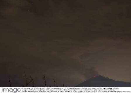 Popocatepetl volcano erupted in Mexico