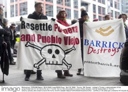 Canada: Protests against Barrick Gold