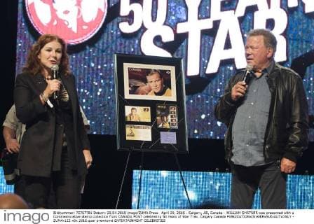 William Shatner at Canada Post stamp presentation