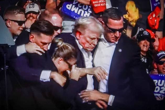 USA, 2024 Election, election campaign moments, assassination attempt on Donald Trump on 13 July 2024 in Butler