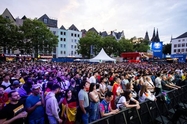 EURO 2024, Spain - England, public viewing in Cologne