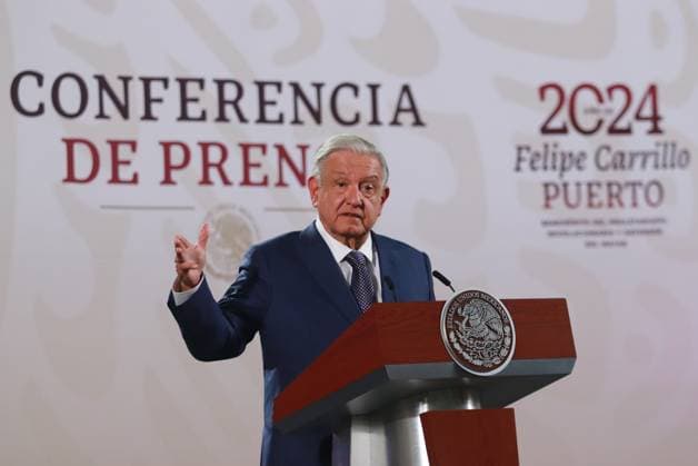 Mexico, Andres Manuel Lopez Obrador press conference in Mexico City