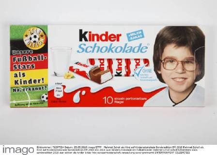 Children's chocolate EM special edition with national football players