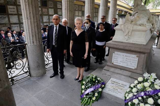 Mexico, commemoration of the 152nd anniversary of the death of former President Benito Juarez in Mexico City