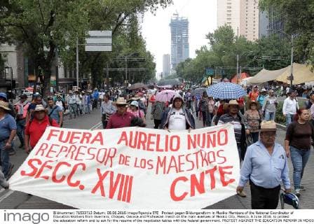 Protest against education reform in Mexico