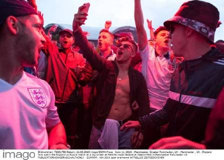 England fans watch European Championship match at Parklife Music Festival