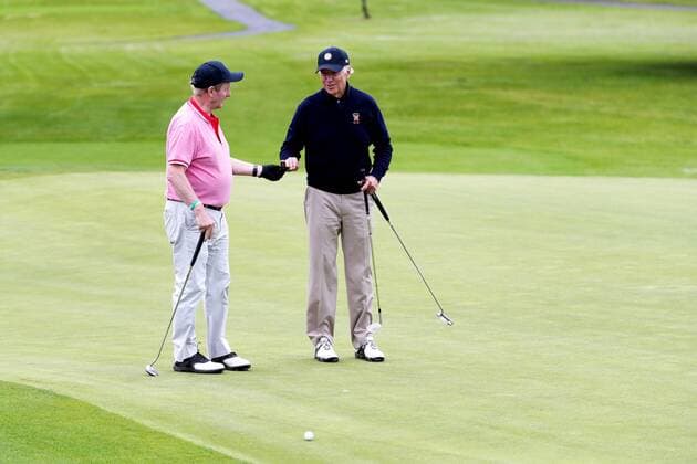 Joe Biden plays golf in Ireland