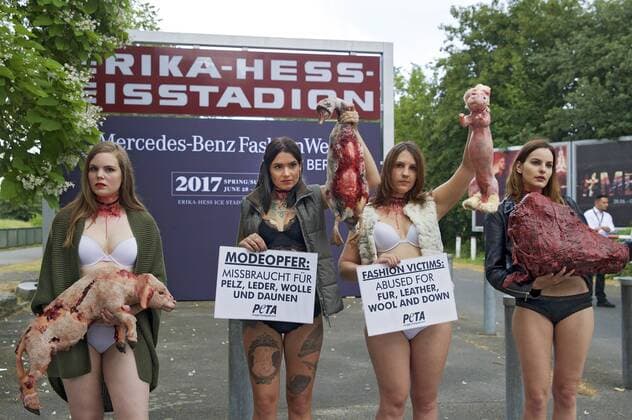Berlin Fashion Week -PETA Protest Action