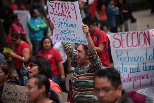 Teacher protests in Mexico