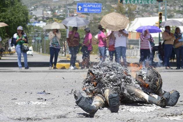 Protests against education policy in Mexico