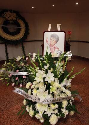 Funeral service for Evita Munoz Chachita in Mexico City