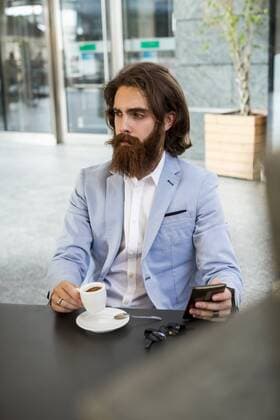 Young businessman with full beard - Model Released