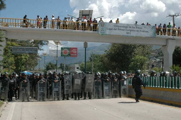 Protest against education reform in Mexico