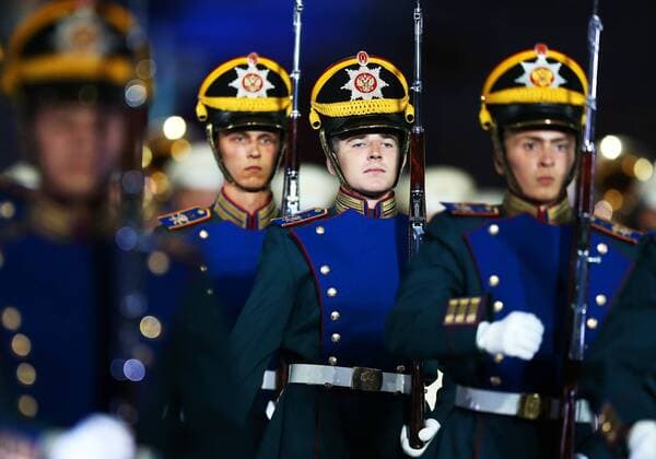 Rehearsals for Military Music Festival in Moscow