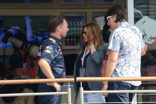 Formula 1, Italian GP, Geri Halliwell and Christian Horner