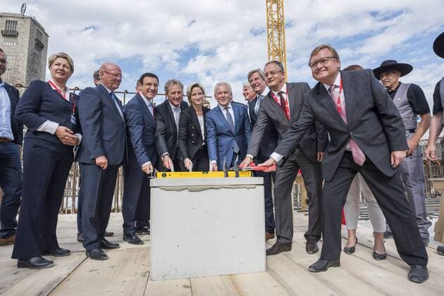 Ground-breaking ceremony for the Stuttgart 21 underground station; 10th anniversary on 16 September