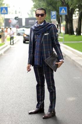 Milan Fashion Week - Etro Street Style at the edge of the Etro fashion show