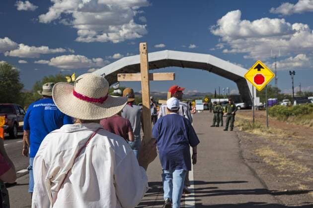 USA - Protest at the border to Mexico for a reform of immigration policy