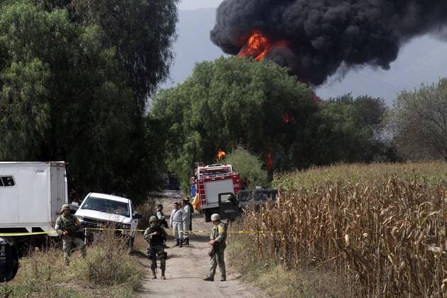 Explosion in PEMEX oil storage facility in Mexico