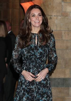Duchess Kate with children in the Natural History Museum
