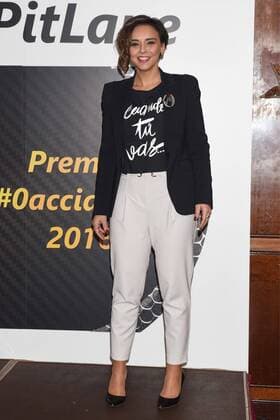 Singer Chenoa at the award for accident-free driving in Madrid