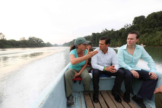 Mexico - President Nieto in the Selva Lacandona jungle area